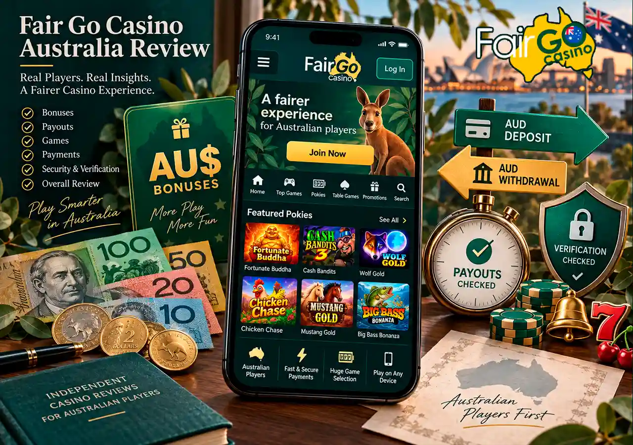 Fair Go Casino review on mobile with bonus, payouts and review checks for Australian players.